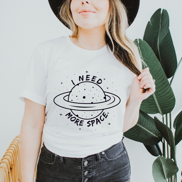 Our I Need More Space Tee Shirt Is Made Of 100% Cotton. Short Sleeved And Comfy - Picture 2 of 2